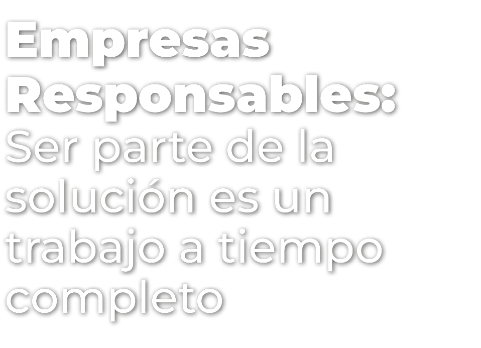 Empresas Responsables: Ser parte de la soluci n es un trabajo a tiempo completo 