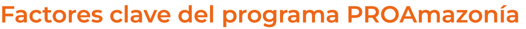 Factores clave del programa PROAmazon a