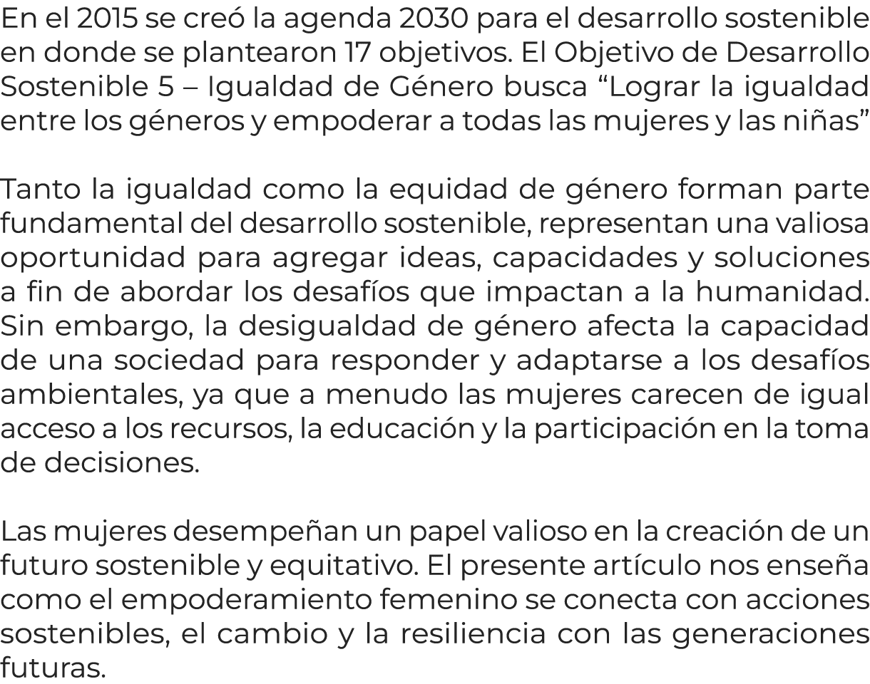 En el 2015 se cre la agenda 2030 para el desarrollo sostenible en donde se plantearon 17 objetivos. El Objetivo de D...