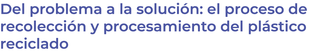 Del problema a la soluci n: el proceso de recolecci n y procesamiento del pl stico reciclado