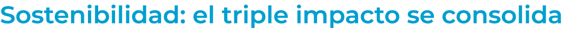 Sostenibilidad: el triple impacto se consolida