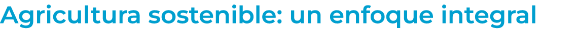 Agricultura sostenible: un enfoque integral