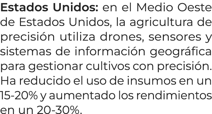 Estados Unidos: en el Medio Oeste de Estados Unidos, la agricultura de precisi n utiliza drones, sensores y sistemas ...