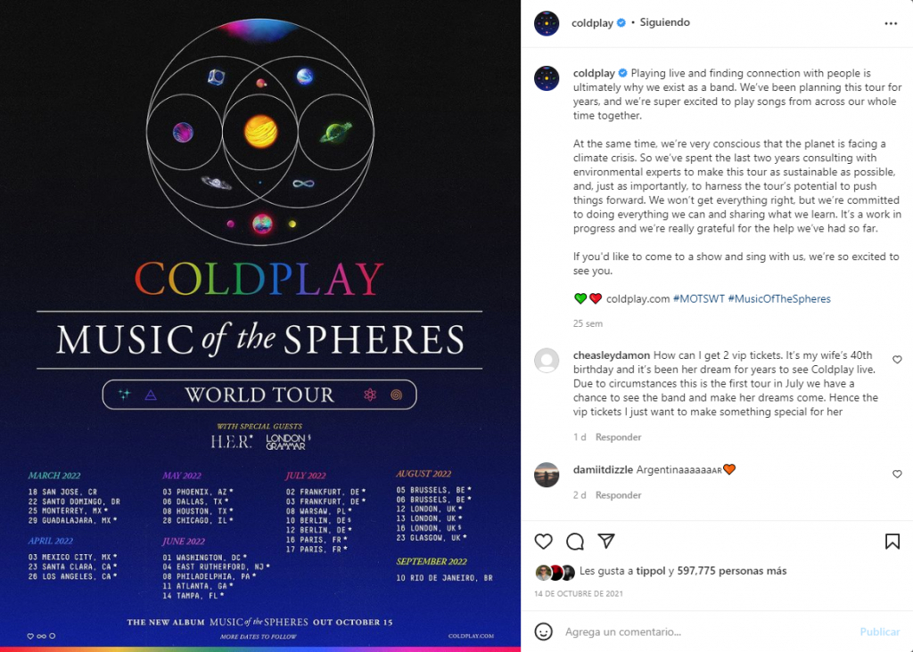 LA ECOGIRA DE COLDPLAY - Elements